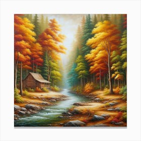 Cabin In The Woods Canvas Print