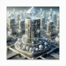 Futuristic City 67 Canvas Print