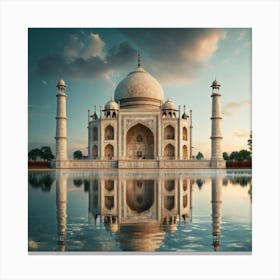 Taj Mahal At Sunset Canvas Print