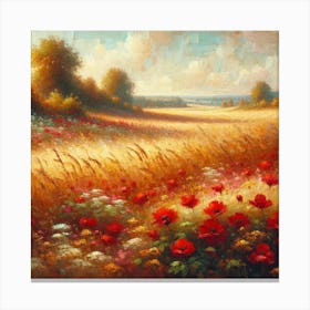 Field Of Poppies Art Print Canvas Print