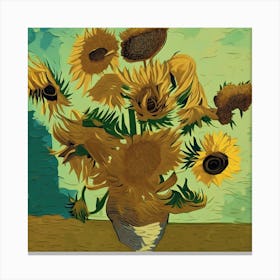 Sunflowers, Vincent van Gogh 2 Canvas Print