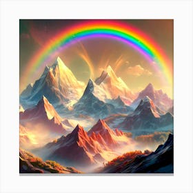 Rainbow Over Mountains Canvas Print