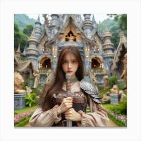 Chinese Girl With Sword9 Canvas Print