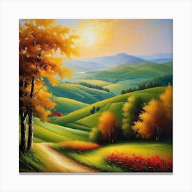 Autumn Landscape Painting 5 Canvas Print