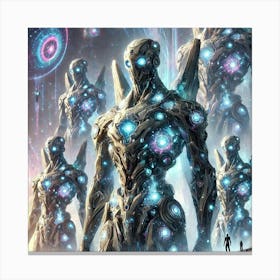 A Powerful Depiction Of Sentinel Guardians, Massiv Canvas Print