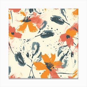 Orange Flowers Canvas Print