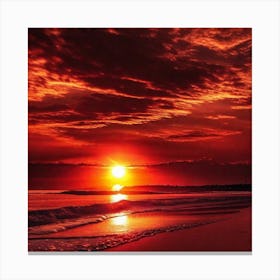 Sunset On The Beach 379 Canvas Print