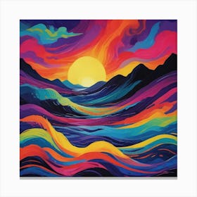 Sunset Painting 1 Canvas Print