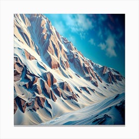 Snowy Mountains - Style of William Morris Canvas Print