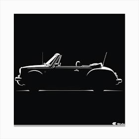 Silhouette Of A Convertible Canvas Print