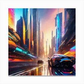 Futuristic City 136 Canvas Print