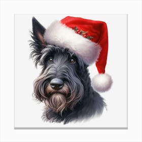 Scottish Terrier Santa Hat Toile