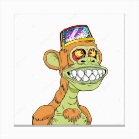 Depositphotos 544566362 Stock Illustration Mutant Ape Yacht Club Character Canvas Print