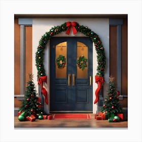 Christmas Door 69 Canvas Print