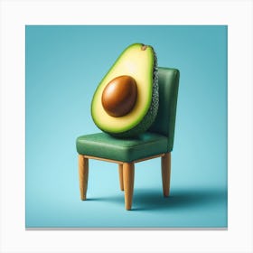 Avocado On A Chair 4 Canvas Print