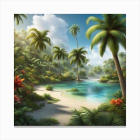 Tropical Landscape Canvas Print