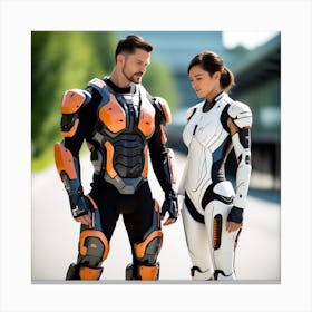 Building A Strong Futuristic Digital Suit Like The One In The Image Requires A Significant Amount Of Expertise, Resources, And Time 1 Canvas Print