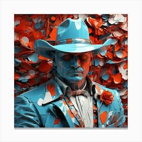 Blue Cowboy Canvas Print