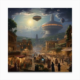 Alien City Canvas Print