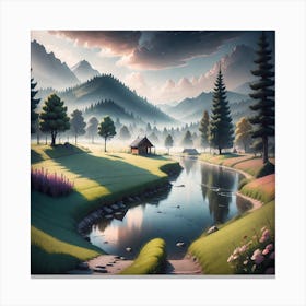 Landscape Painting 70 Canvas Print