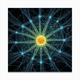 3d Image Of A Network Canvas Print