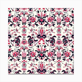Aster Bloom London Fabrics Floral Pattern 1 Canvas Print