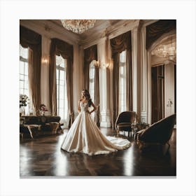 Bride In A Ballroom 1 Canvas Print