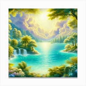 Of A Tropical Forest Canvas Print