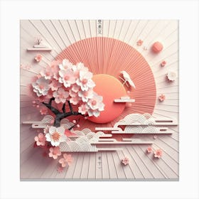 Japanese arigami Art Canvas Print