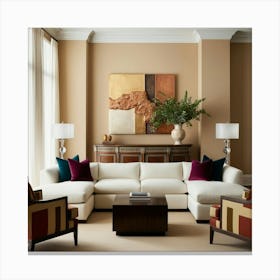 Modern Living Room 1 Canvas Print