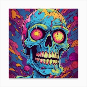 Psychedelic Skull 3 Canvas Print