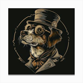 Steampunk Dog 32 Canvas Print