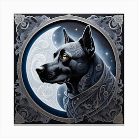 Dog Of The Moon Canvas Print