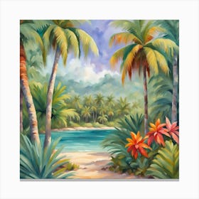 Tropical Beach 1 Canvas Print