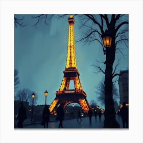 Eiffel Tower At Night 1 Canvas Print