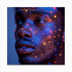 Man With A Glowing Face Canvas Print