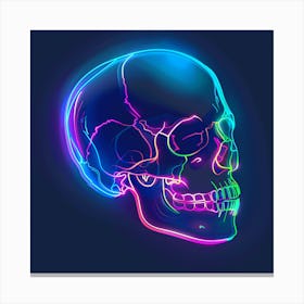 Neon Skull 2 Canvas Print