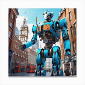 Robots In London Canvas Print