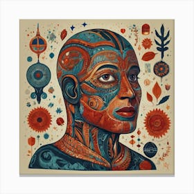 Woman'S Head Canvas Print