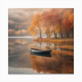 A Lonely Boat Canvas Print