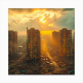 Sunset In The City Canvas Print