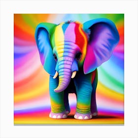 Rainbow Elephant Canvas Print