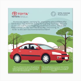 Toyota Eco Car Canvas Print