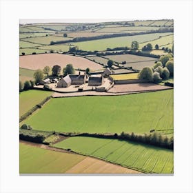 Aerial View Of Farmland 10 Canvas Print