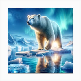 Polar Bear In The Arctic Canvas Print
