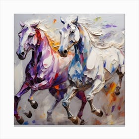 Horses Running Canvas Print