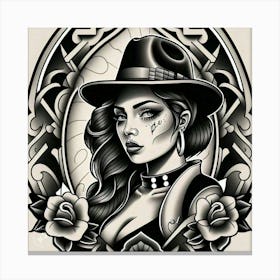 Lady In A Hat Canvas Print