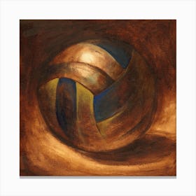 volleyball ball realistic painting square sport art figurative classical old masters Canvas Print
