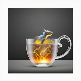 Excuse Me, There Is A Dragon In My Mug! Canvas Print