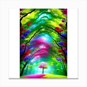 Rainbow Forest Canvas Print